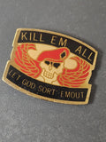 Pin's vintage Kill Em All ancien badge rétro collection musique rock metal rare