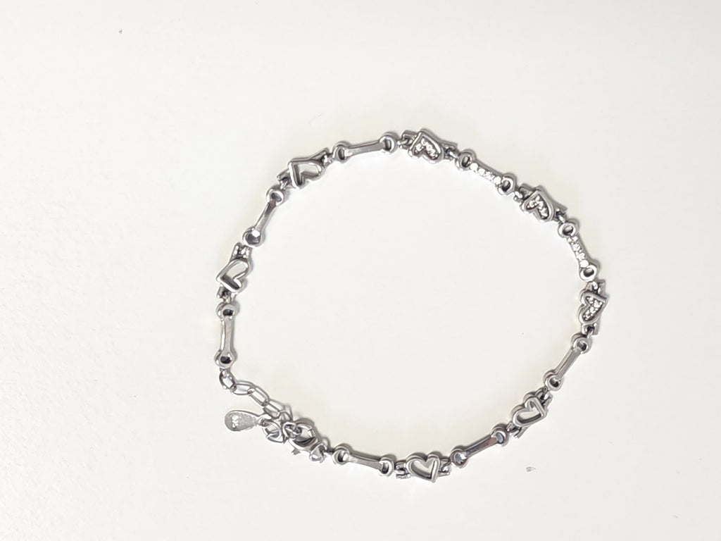 Bracelet ancien en argent massif 5,9g vintage bijou collection rétro authentique