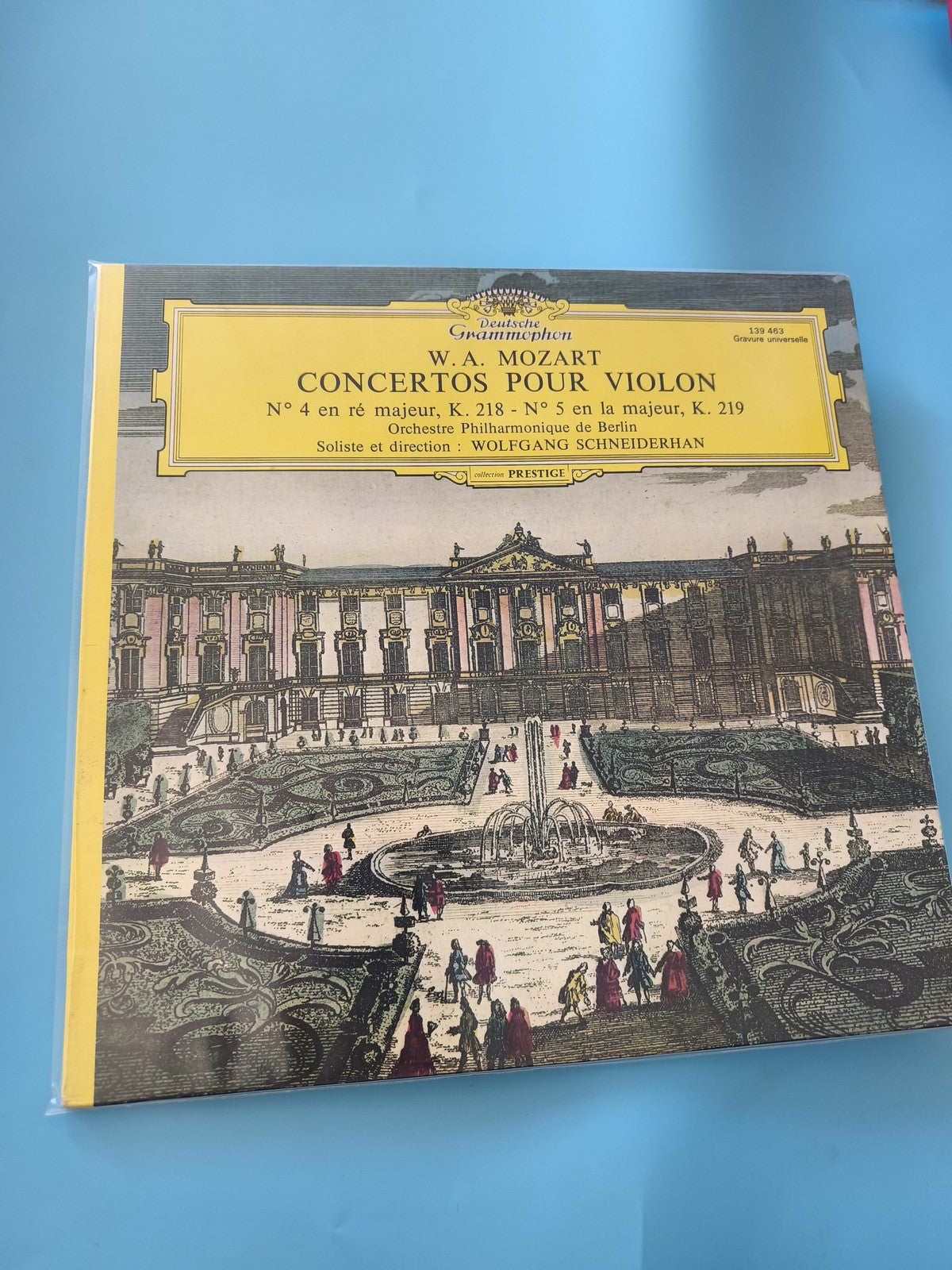 Vinyle ancien 33 tours Mozart concertos pour violon rétro collection classique