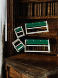 Banc Playmobil vintage années 70 vert blanc, accessoire original ancien rétro