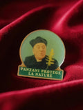 Pin's publicitaire Panzani vintage ancien badge rétro "Protège la nature"