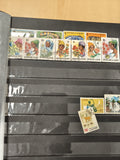 Lot de timbres République de Guinée motifs floraux et portraits, oblitérés