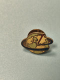 Vintage pin's globe terrestre Pouyet, motif carte Europe, collection rétro