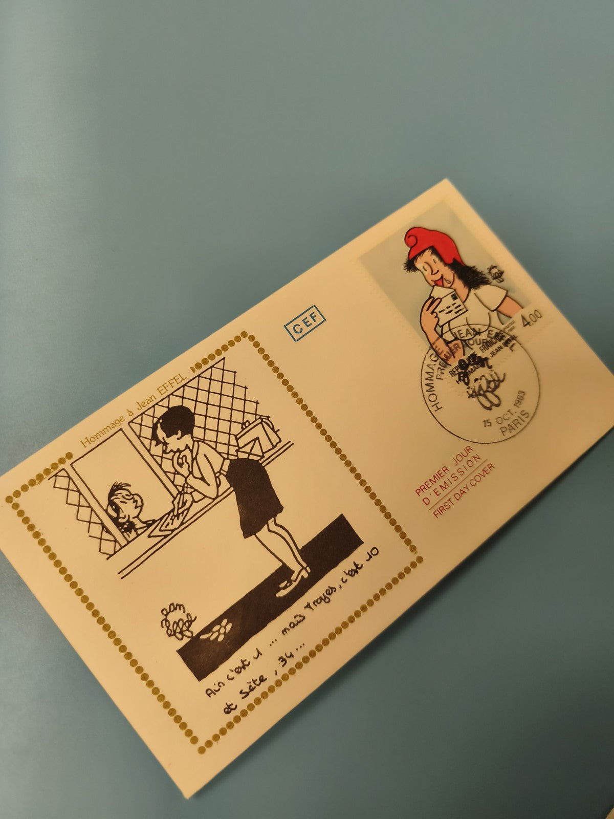 Enveloppe FDC premier jour d?émission Hommage Jean Effel illustration Marianne