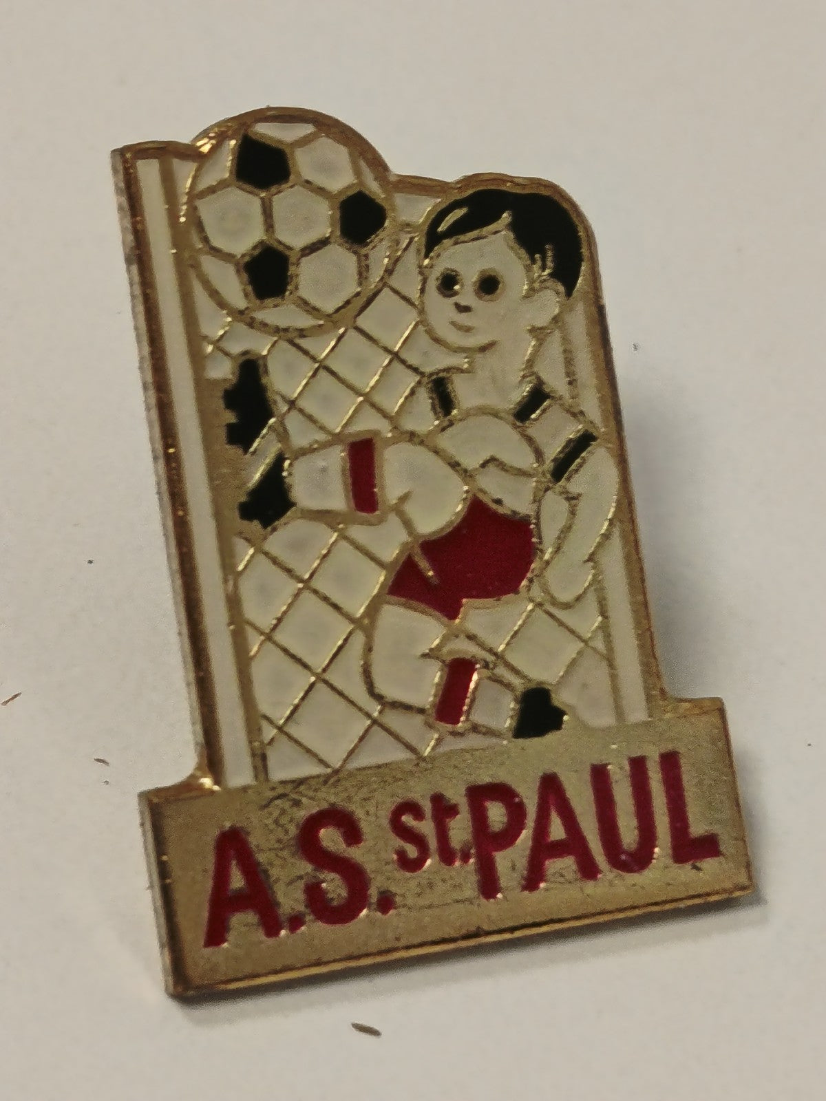 Vintage pin's ancien AS Saint Paul badge rétro collection football France