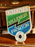 Pin's vintage football Entente Villemur Fronton émaillé blason ancien