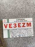 Carte QSL radio amateur VE3EZM Canada 1970 ancienne carte QSO vintage