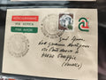 Aérogramme ancien Italie 1987 affranchi, philatélie, cachet Martellago, vintage