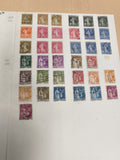 Timbres France type Semeuse oblitérés lot couleurs variées philatélie