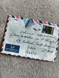Lettre avion affranchie Grèce Hachette Paris enveloppe philatélie Air Mail