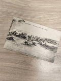 Ancienne carte postale St-Gabriel travaux de sable plage animation vintage