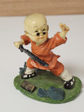 Statuette décorative moine Shaolin bouddhiste statuette figurine zen d'occasion
