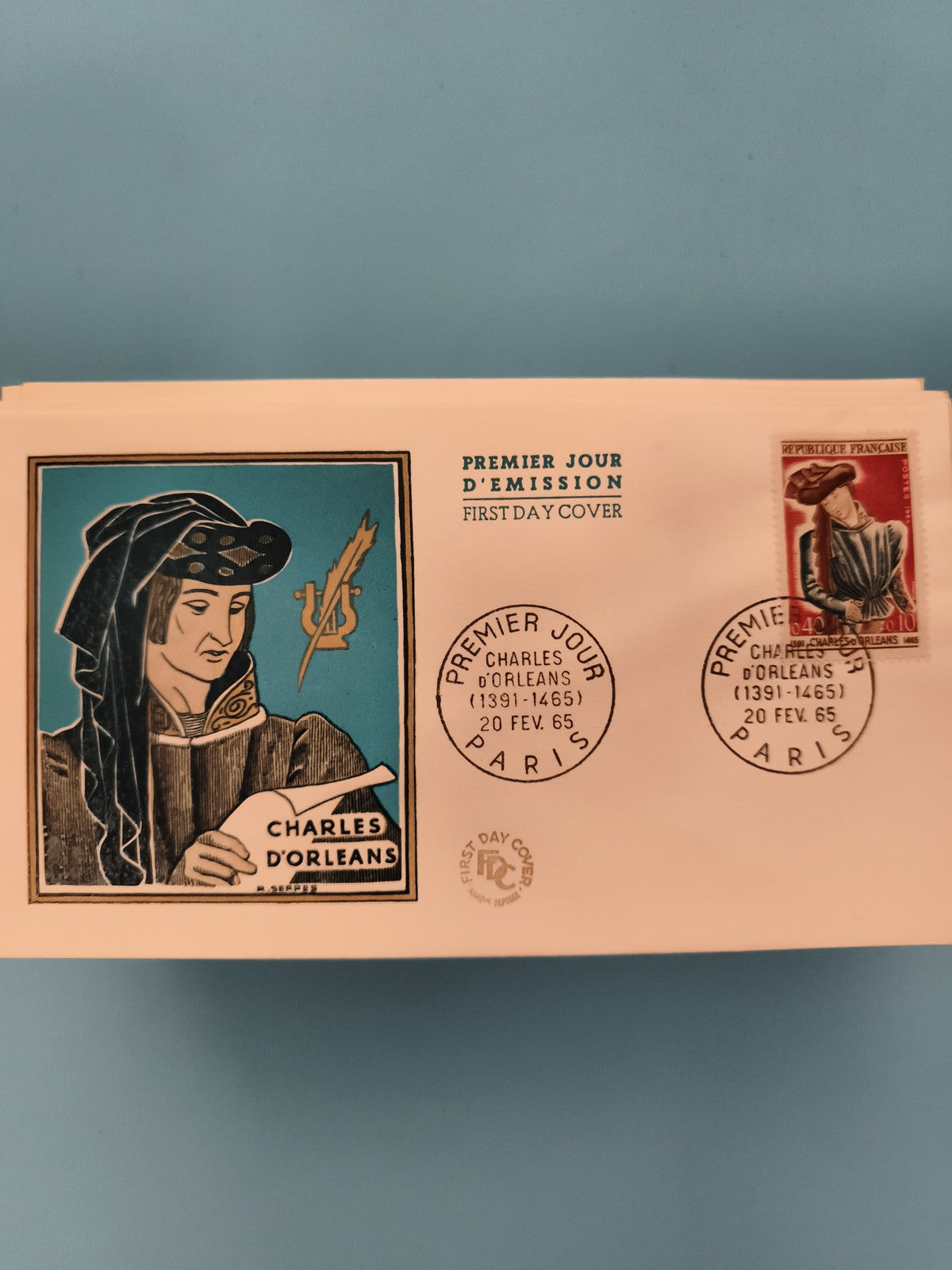 Enveloppe Premier Jour Charles d'Orléans 1965 FDC timbre France philatélie