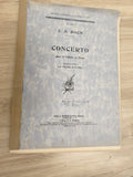 Ancien livre partitions Bach concerto 2 violons piano Durand édition vintage