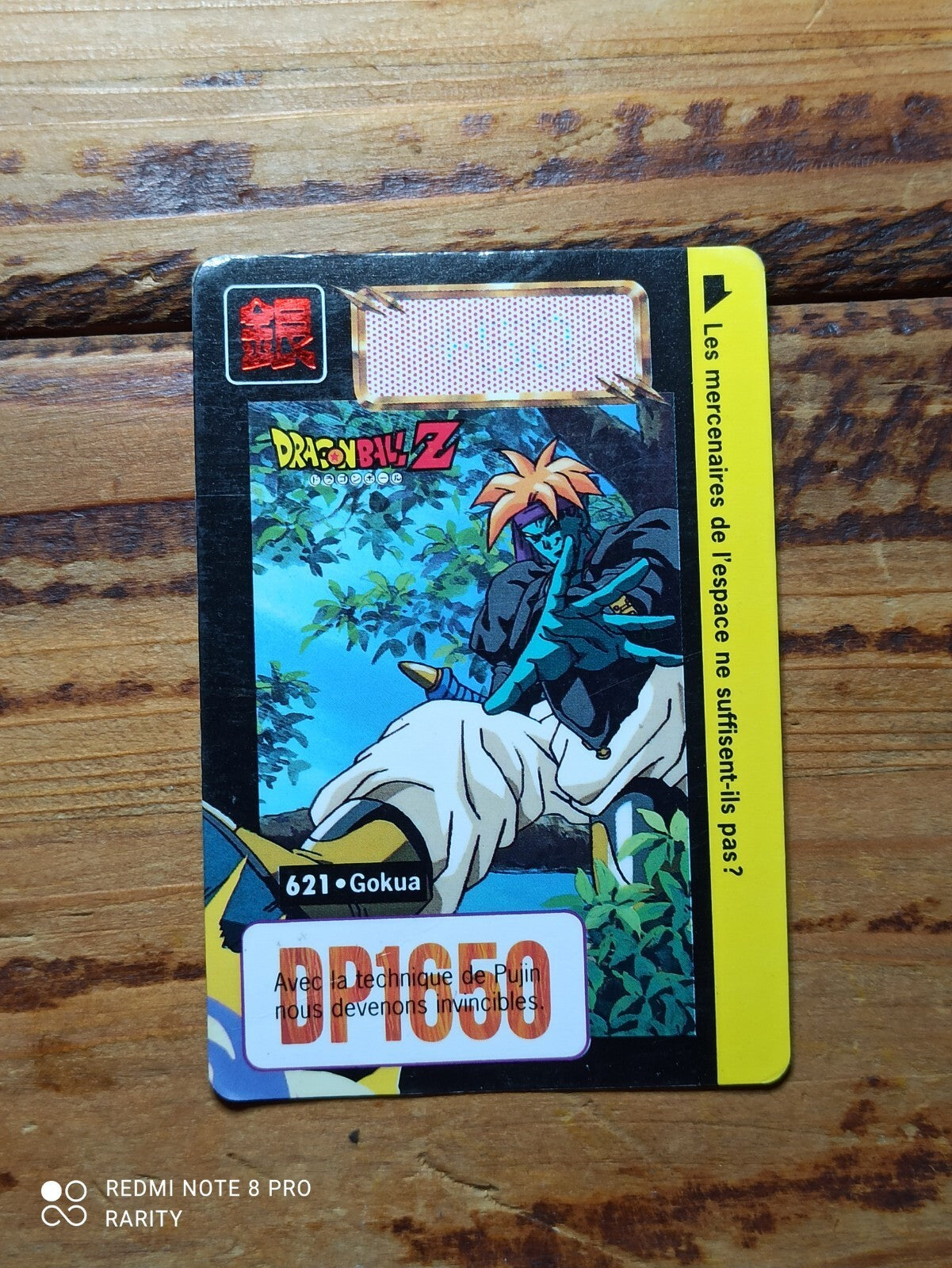 Carte Dragon Ball Z 621 Gokua DP1850 vintage rare, trading card DBZ