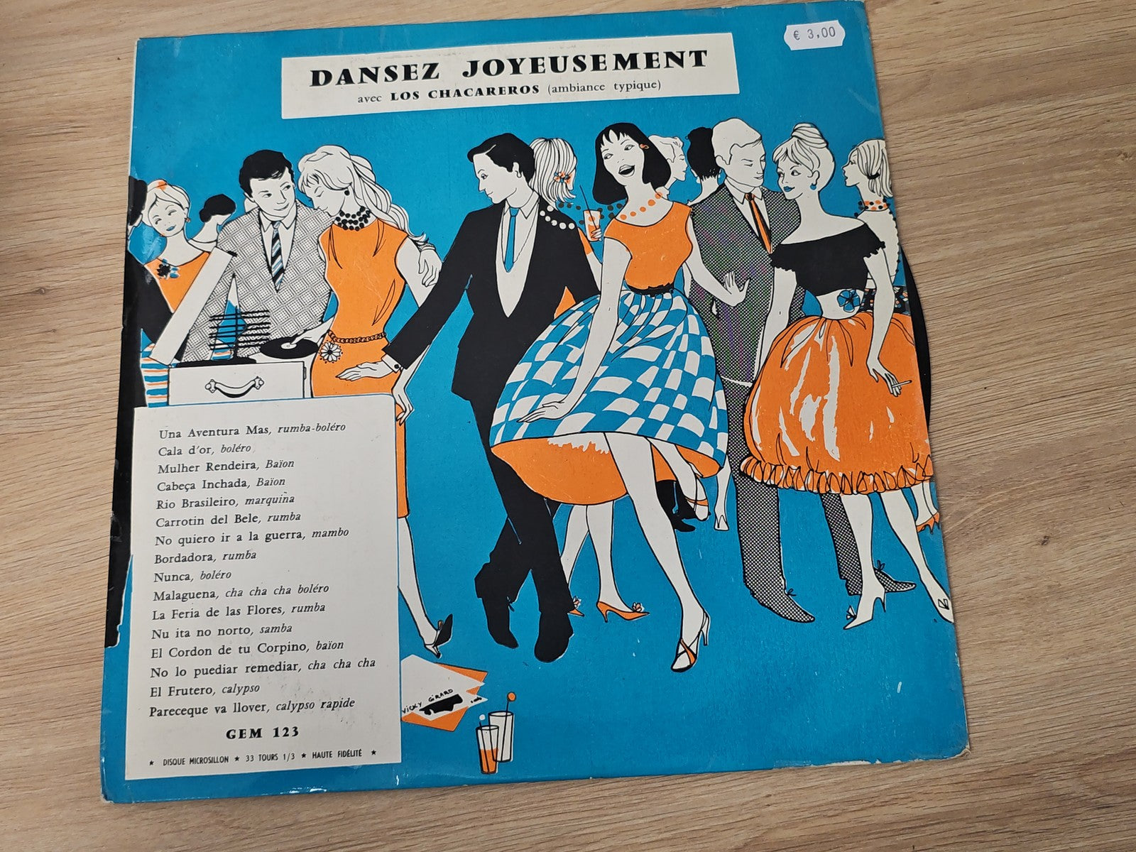 Vinyle 33 tours ancien rétro "Dansez joyeusement" disque vintage collection