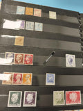 Lot anciens timbres oblitérés Monaco philatélie collection portrait couleurs