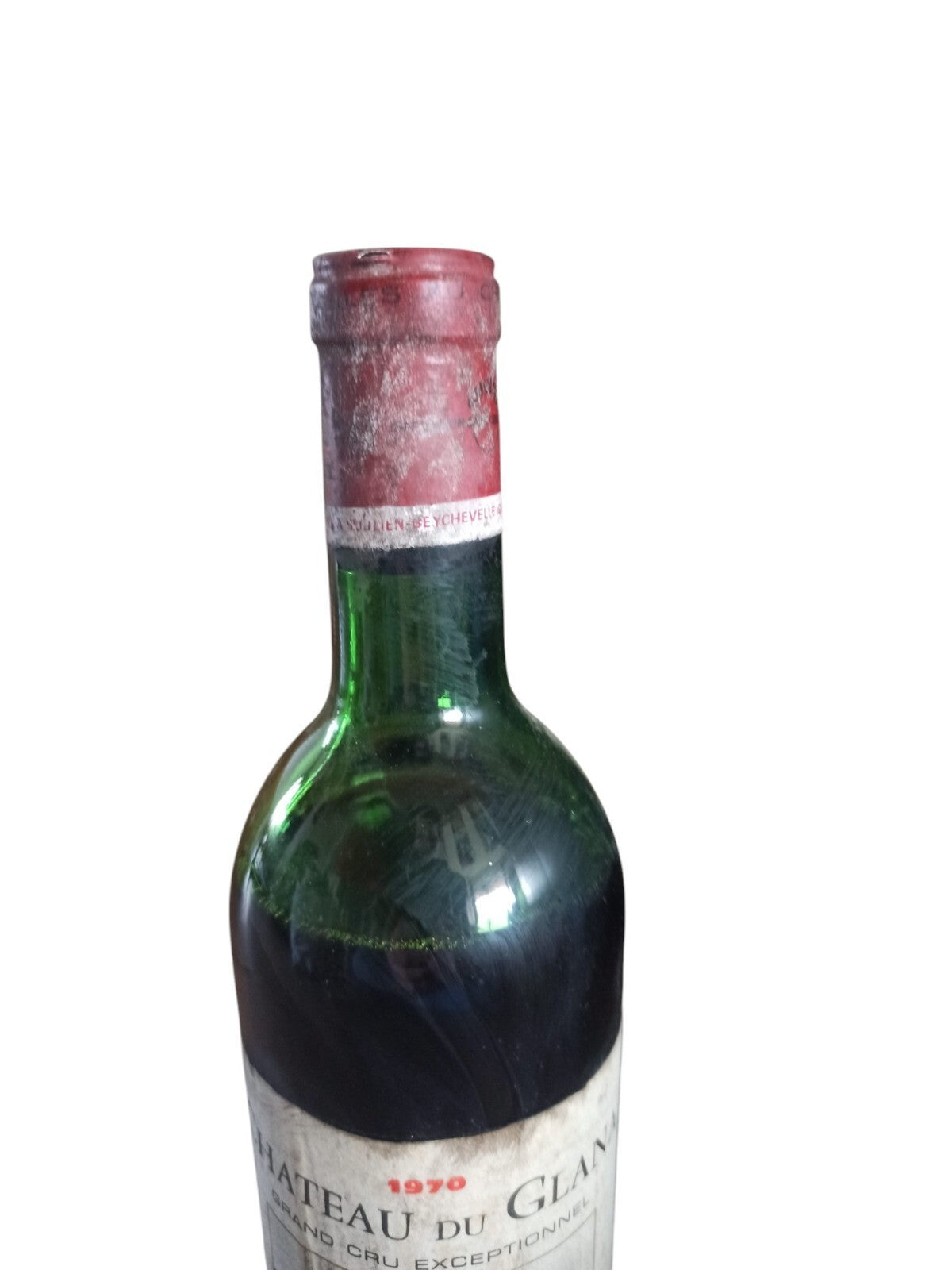 Bouteille vin ancien Château du Glana 1970 Saint-Julien Bordeaux rouge