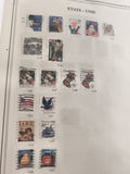 Timbres anciens USA oblitérés lot x16, motifs divers, philatélie vintage États-U