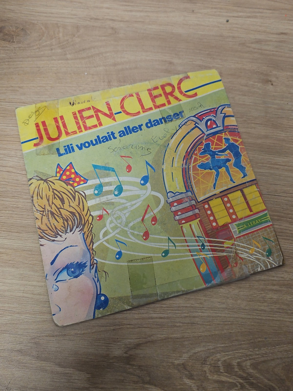 Vinyle 45 tours ancien Julien Clerc rétro collection disque vintage français