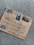 Lettre affranchie Sénégal 1955, 3 timbres arts, agriculture, industriel, philaté