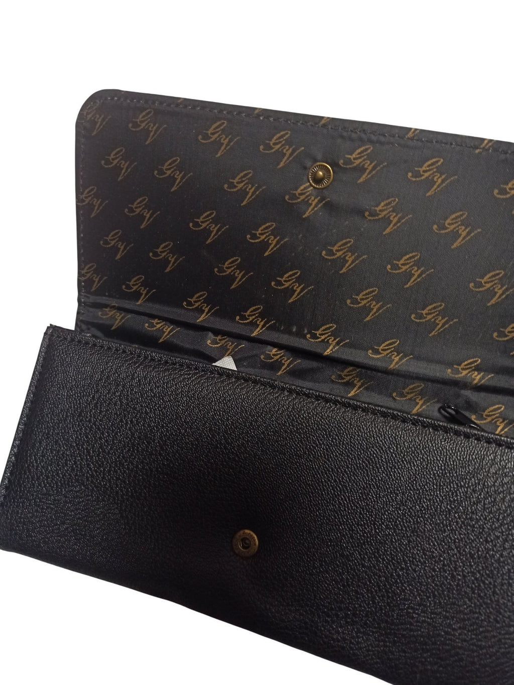 Portefeuille vintage Gabriella Vicenza cuir noir boucle rétro ancien accessoire