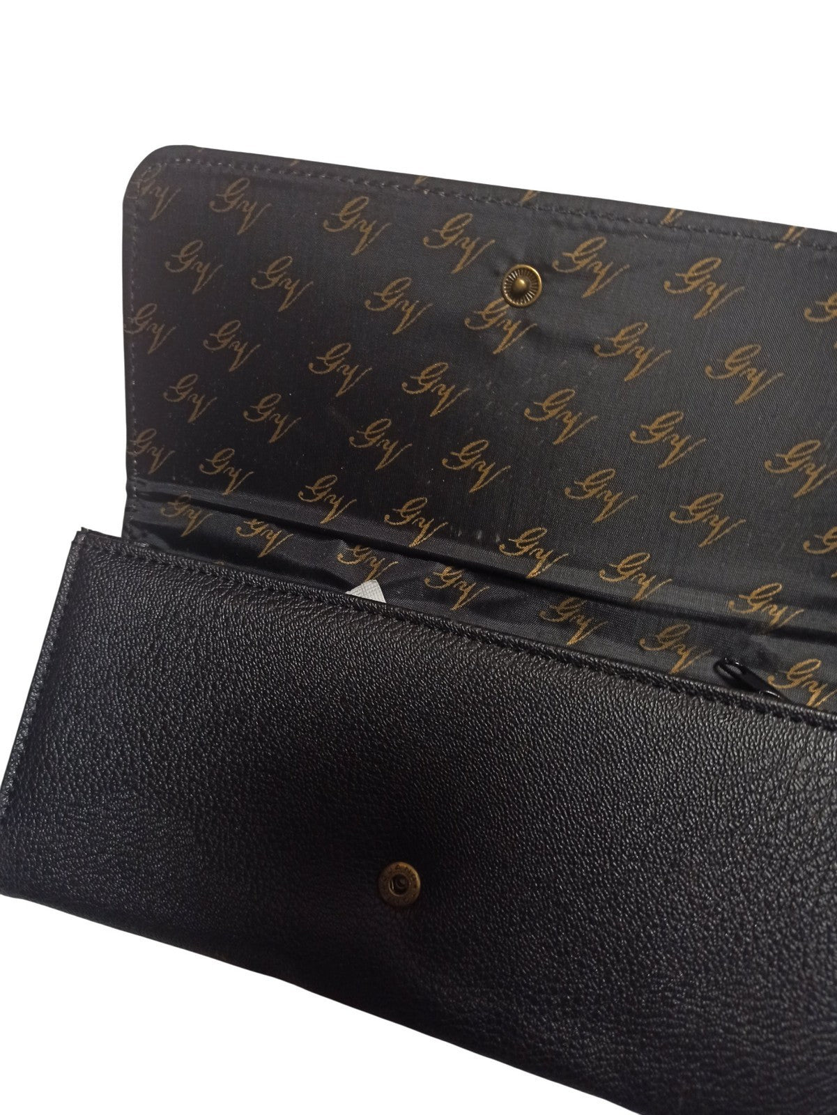 Portefeuille vintage Gabriella Vicenza cuir noir boucle rétro ancien accessoire
