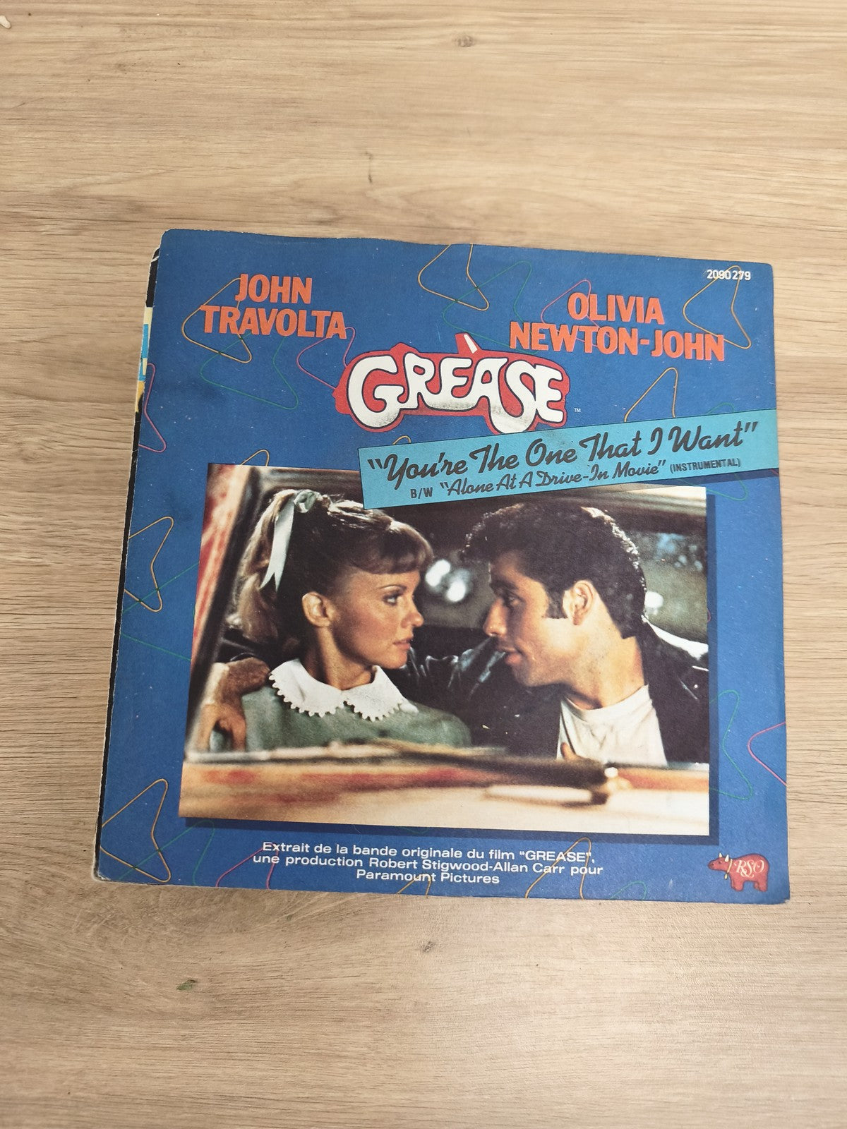 Vinyle 45 tours Grease John Travolta Olivia Newton-John You're The One That I Wa