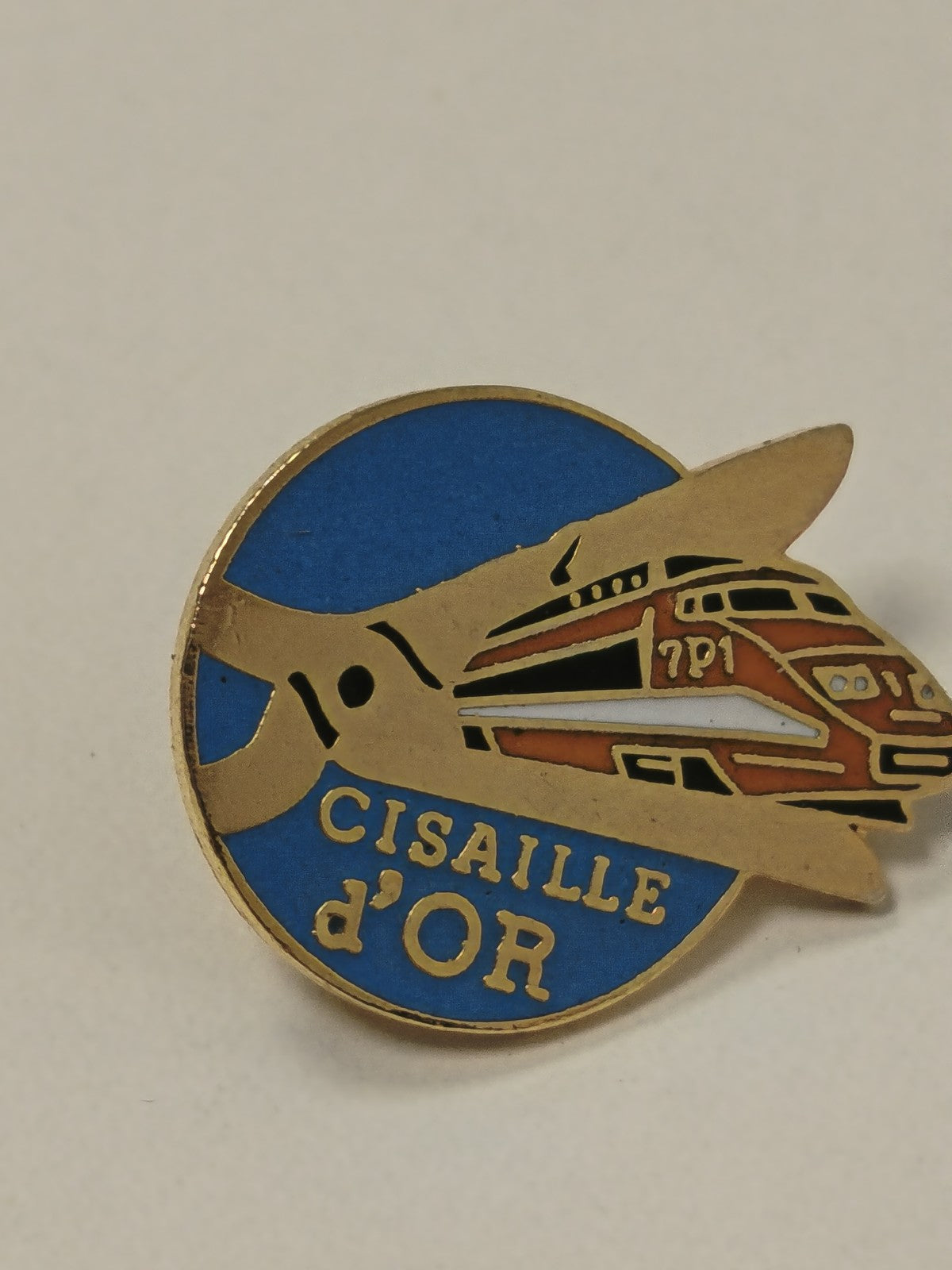 Vintage old scissor-shaped pin retro collection original rare jewel