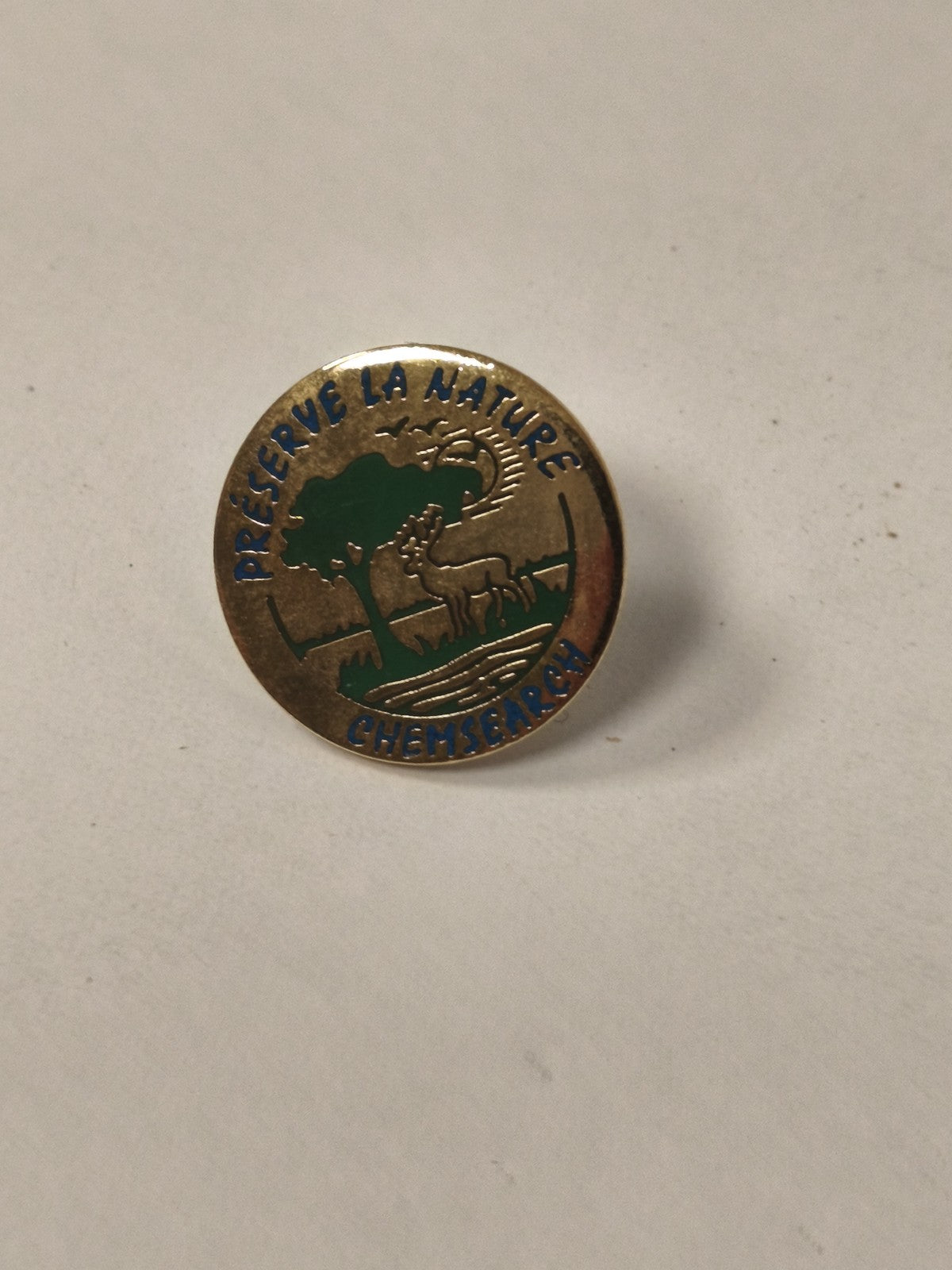 Pin's vintage ancien préserve la nature rétro collection badge écologie rare