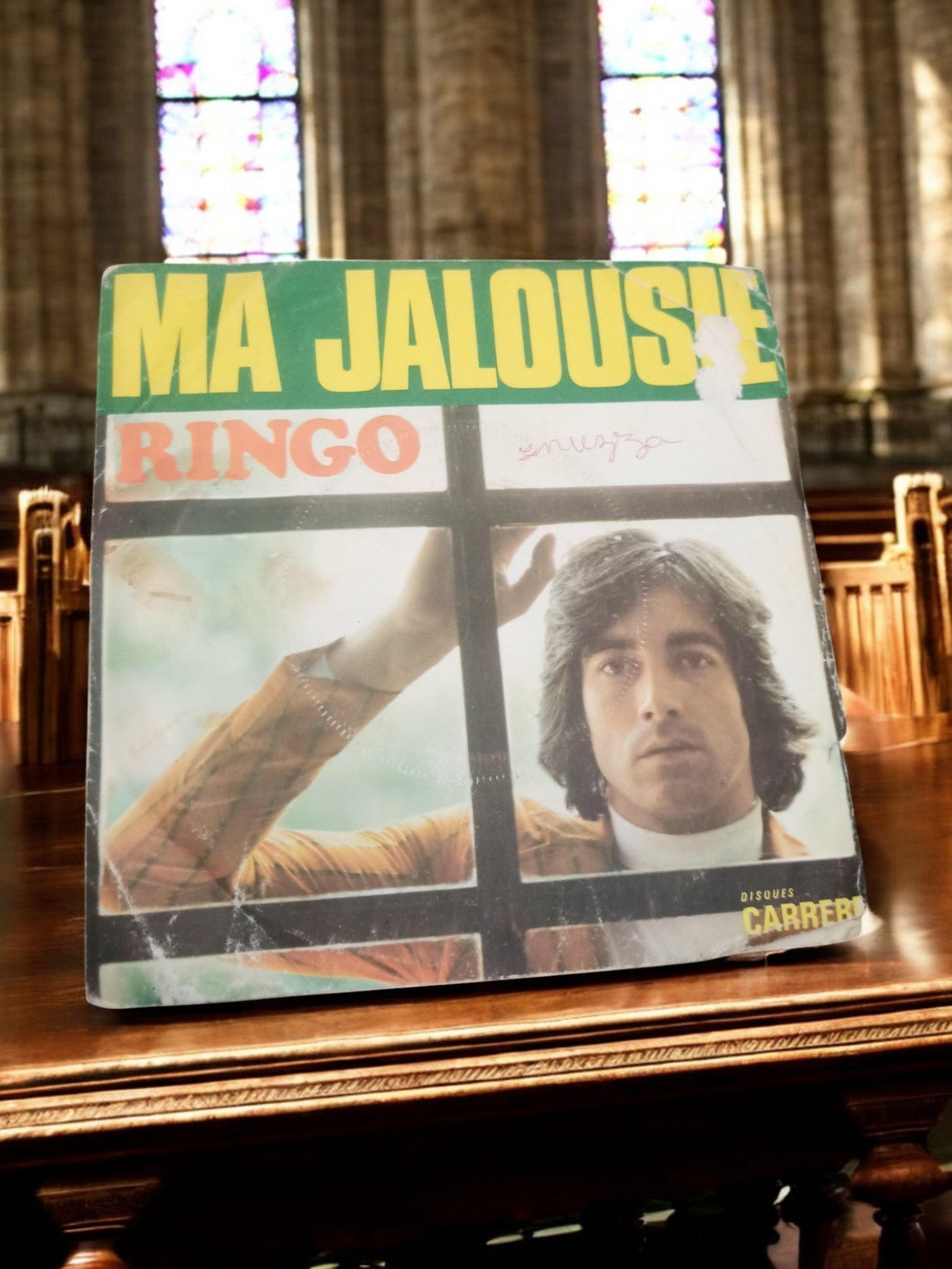 Vinyle 45 tours Ringo Ma Jalousie vintage Disques Carrere pochette photo