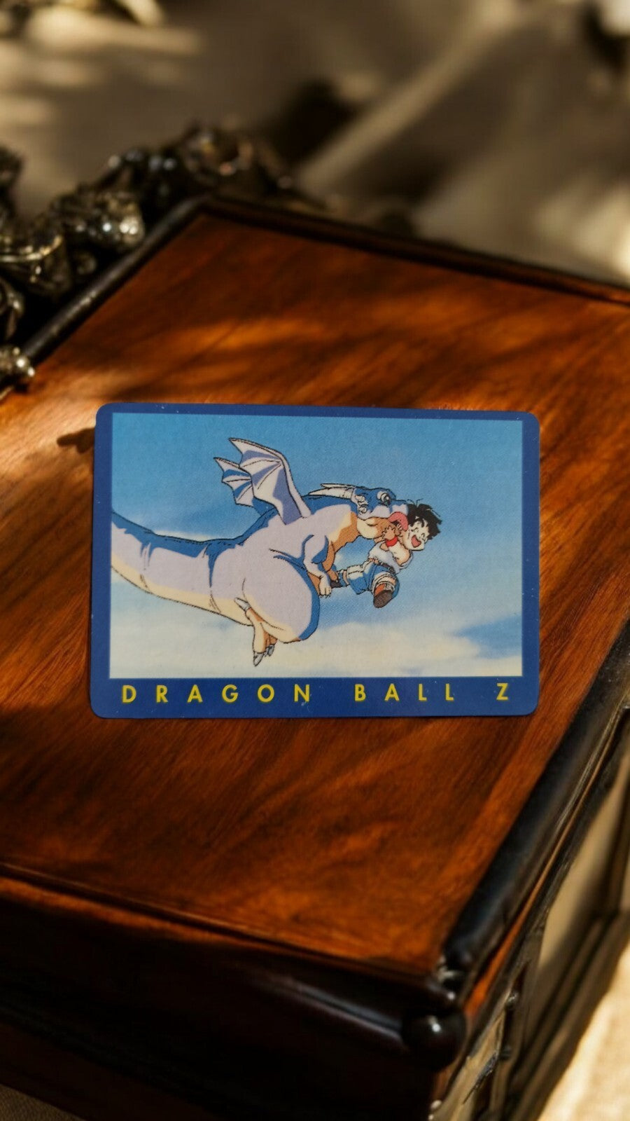 Carte Dragon Ball Z vintage série 62 Goku dragon bleu anime manga rare