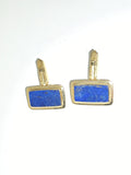 Paire de boutons de manchette vintage plaqué or signés Ancienne rétro collection