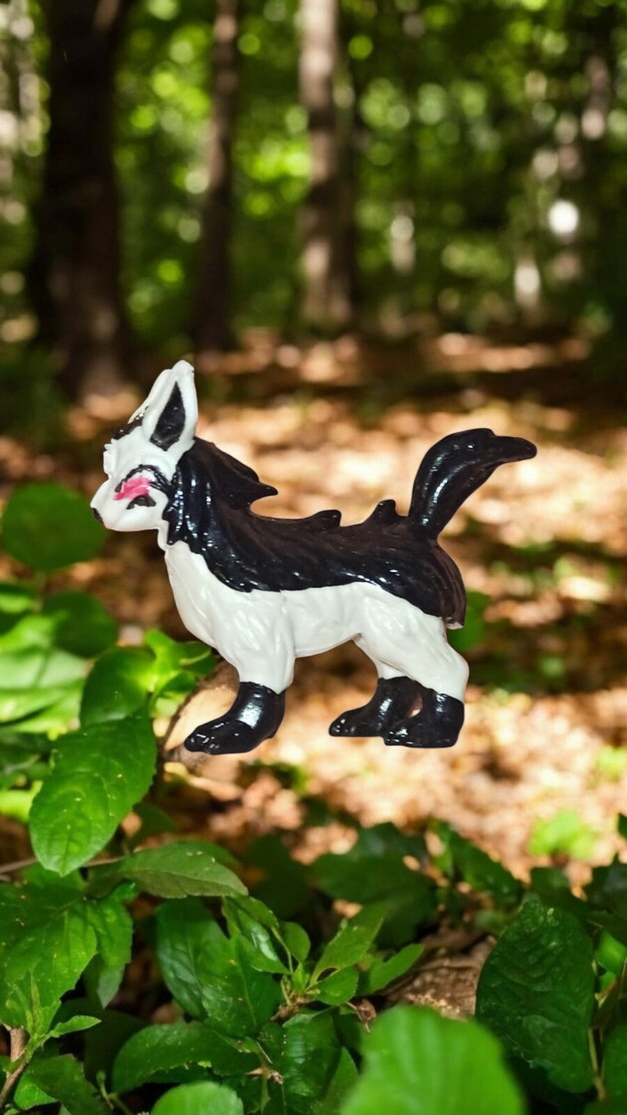 Figurine Pokémon Medhyena 2005/2006 PVC noir blanc vintage jouet rare