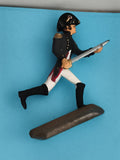 Figurine soldat Empire ancienne plomb uniforme noir blanc épée vintage