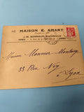Ancienne enveloppe oblitérée début XXe Maison Amart Nîmes philatélie vintage