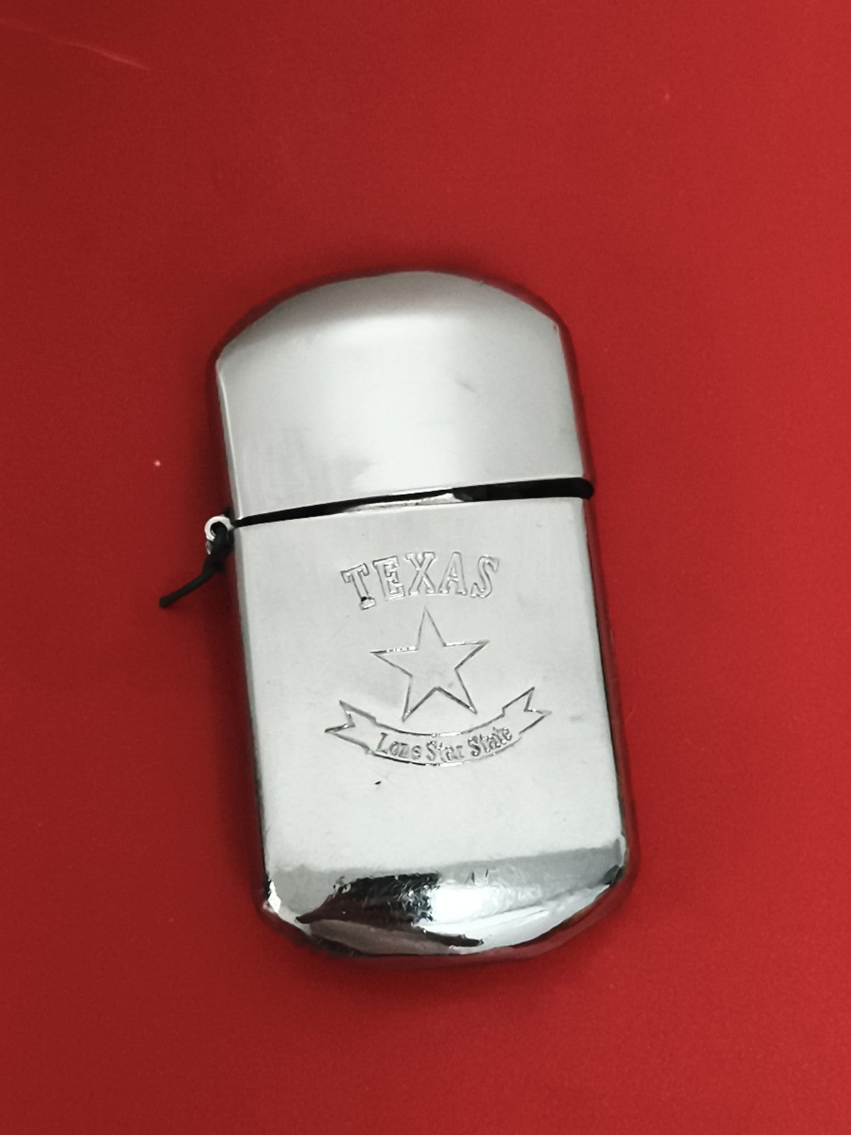 Briquet ancien Texas Lone Star State chromé vintage rétro feu de poche