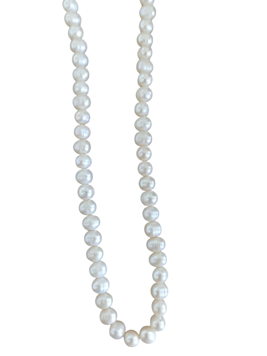 Collier perles de culture vintage authentique fermoir gravé élégant