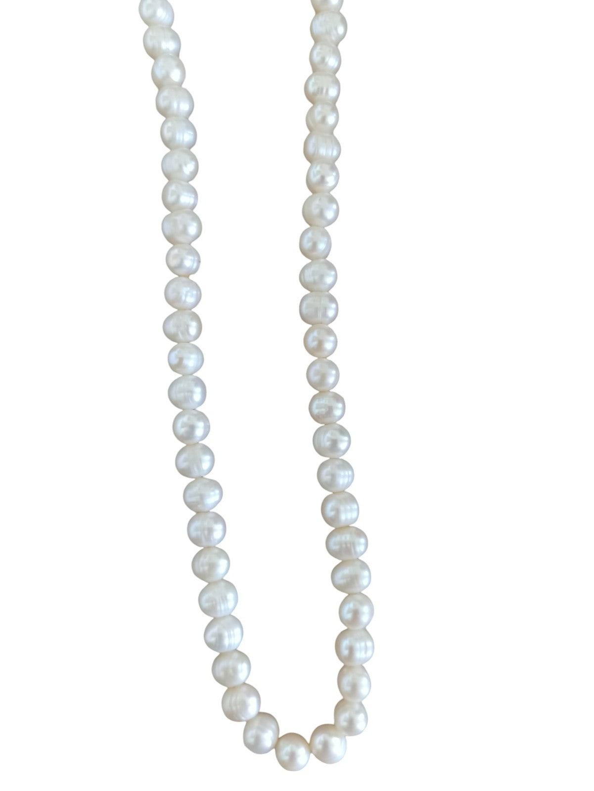 Collier perles de culture vintage authentique fermoir gravé élégant