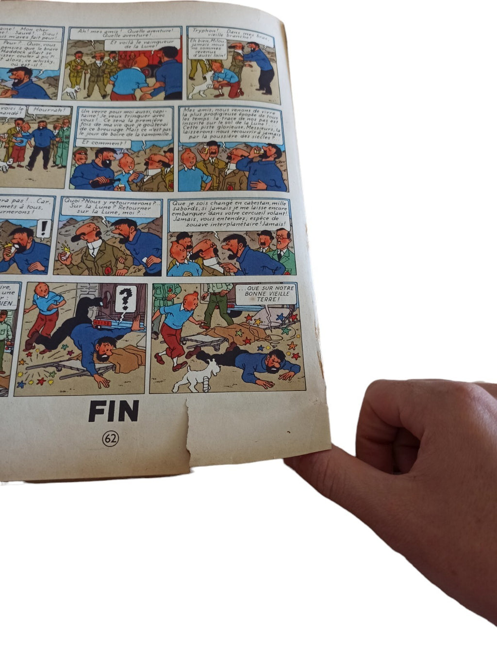BD Tintin On a marché sur la Lune Casterman 1954 ancienne édition rare