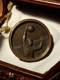 Médaille bronze ancienne volley-ball France joueur relief vintage sport