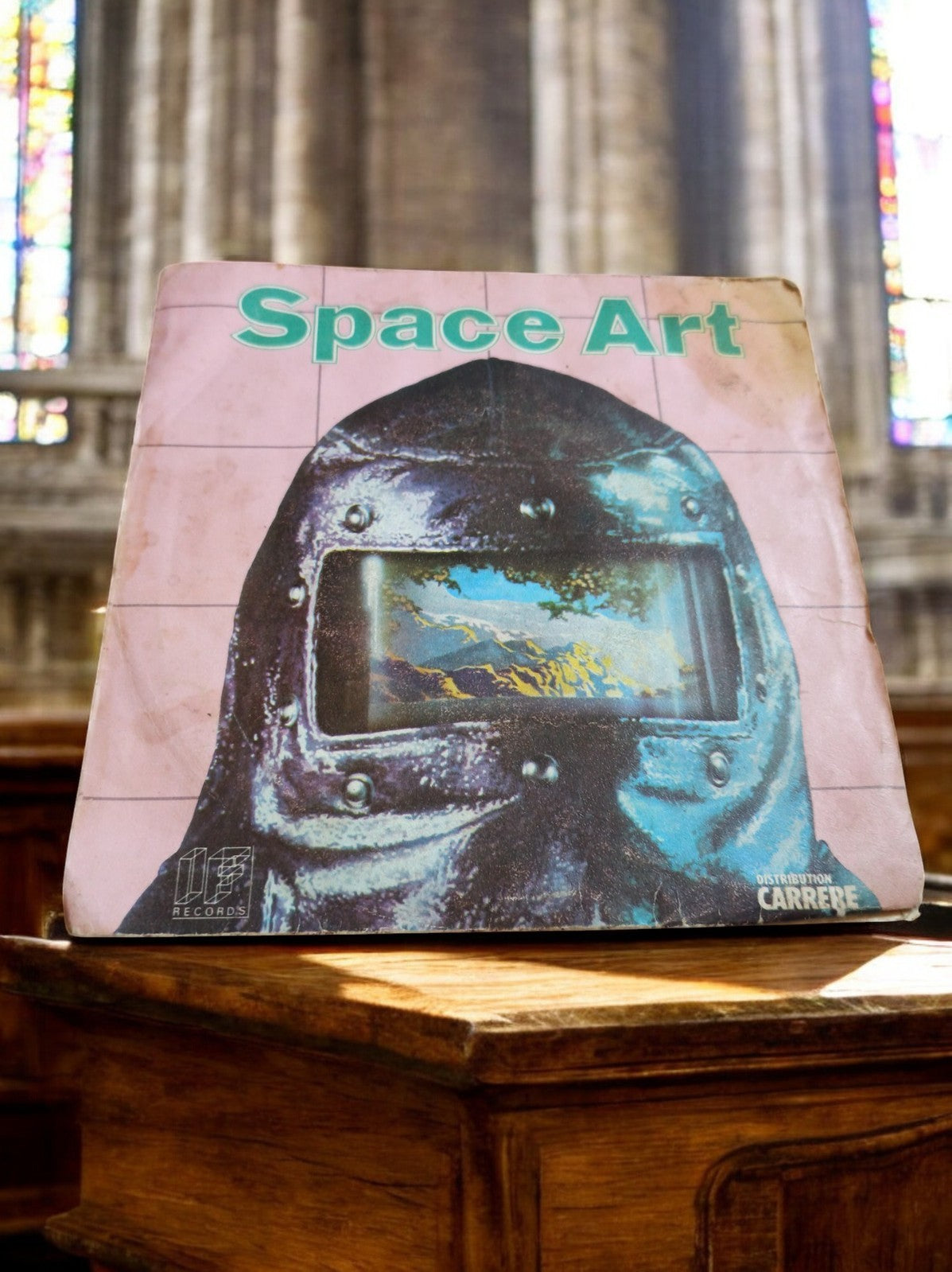 Vinyle 45 tours Space Art vintage pochette illustrée Carrere rare non testé