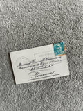 Lettre oblitérée Fourmies timbre RF bleu adresse manuscrite philatélie