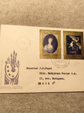 Lettre premier jour Pologne 1967 timbres peinture Fiodor Rokotow Hondius (Ref 10