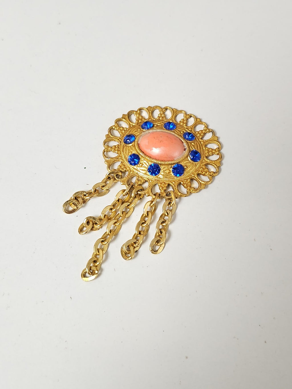 Pendentif rétro ancien fantaisie vintage, bijou original pour collection ou cade