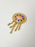 Pendentif rétro ancien fantaisie vintage, bijou original pour collection ou cade