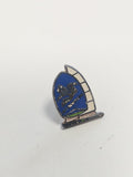 Pin's rétro voile ancien, badge collection nautisme vintage, accessoire marin ra