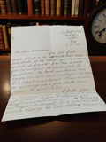 Lettre manuscrite ancienne 1938 pré-WW2 à Geneviève, écriture anglaise et frança