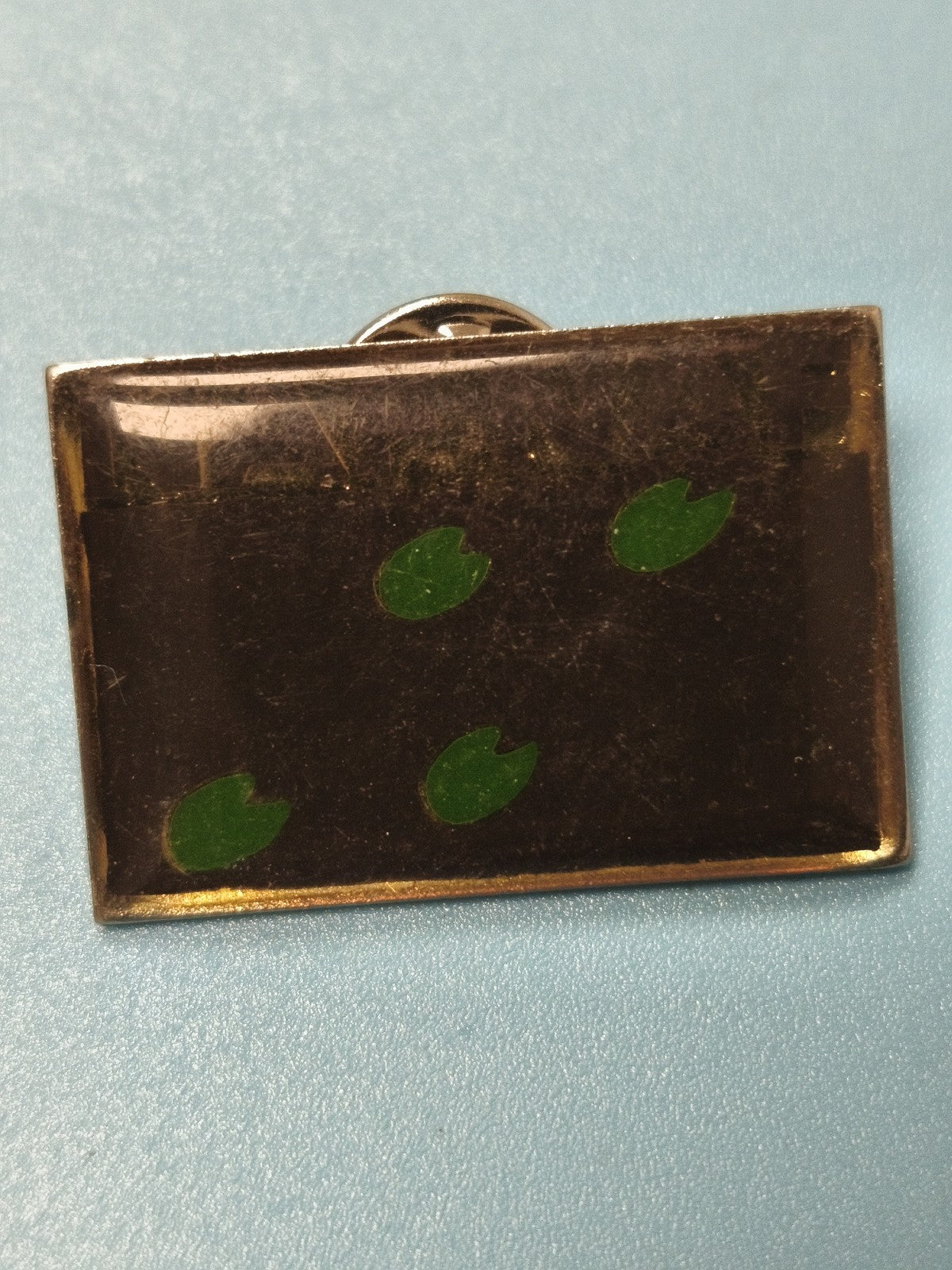 Vintage pin's Naf Naf rectangulaire motif vert, collection ancien, rare