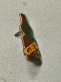 Pin's vintage bouteille GET 27 vert rouge collection publicitaire ancien
